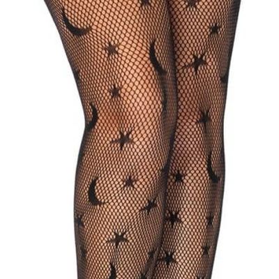 Leg Avenue Women's Dark Alternative Fishnet Tights - Gothic Halloween Wear